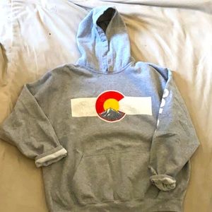 GILDAN, Gray, XL, Colorado Hoodie